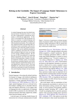 Relying on the Unreliable: The Impact of Language Models' Reluctance to
  Express Uncertainty