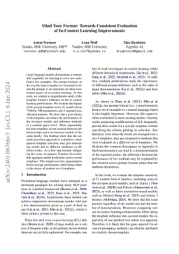 Mind Your Format: Towards Consistent Evaluation of In-Context Learning
  Improvements
