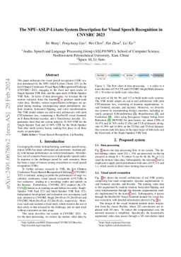 The NPU-ASLP-LiAuto System Description for Visual Speech Recognition in
  CNVSRC 2023