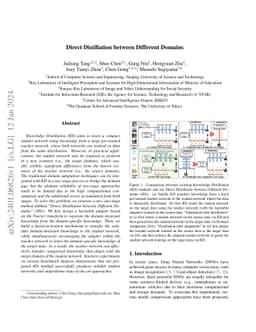 Direct Distillation between Different Domains