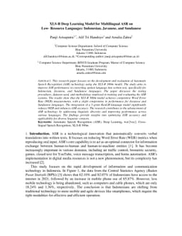 XLS-R Deep Learning Model for Multilingual ASR on Low- Resource
  Languages: Indonesian, Javanese, and Sundanese