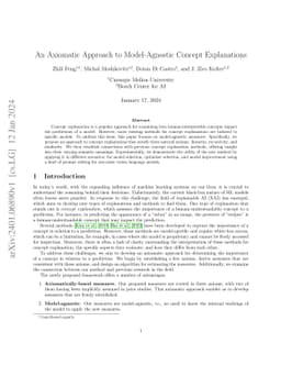An Axiomatic Approach to Model-Agnostic Concept Explanations