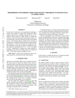 Microphone Conversion: Mitigating Device Variability in Sound Event
  Classification