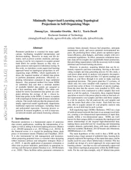 Minimally Supervised Learning using Topological Projections in
  Self-Organizing Maps