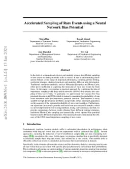 Accelerated Sampling of Rare Events using a Neural Network Bias
  Potential