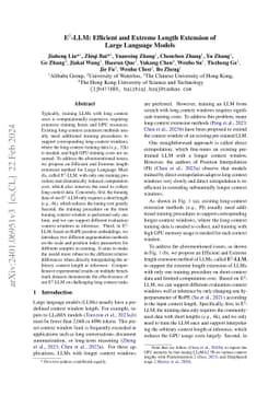 E^2-LLM: Efficient and Extreme Length Extension of Large Language Models