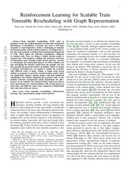Reinforcement Learning for Scalable Train Timetable Rescheduling with
  Graph Representation