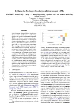 Bridging the Preference Gap between Retrievers and LLMs