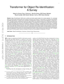 Transformer for Object Re-Identification: A Survey