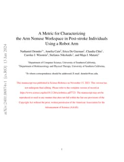 A metric for characterizing the arm nonuse workspace in poststroke
  individuals using a robot arm