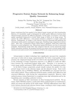 Progressive Feature Fusion Network for Enhancing Image Quality
  Assessment