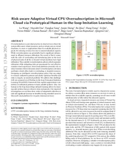 Risk-aware Adaptive Virtual CPU Oversubscription in Microsoft Cloud via
  Prototypical Human-in-the-loop Imitation Learning