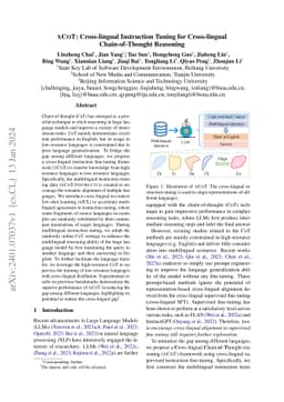 xCoT: Cross-lingual Instruction Tuning for Cross-lingual
  Chain-of-Thought Reasoning