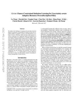 COIN: Chance-Constrained Imitation Learning for Uncertainty-aware
  Adaptive Resource Oversubscription Policy