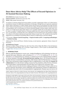 Does More Advice Help? The Effects of Second Opinions in AI-Assisted
  Decision Making