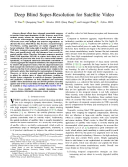 Deep Blind Super-Resolution for Satellite Video