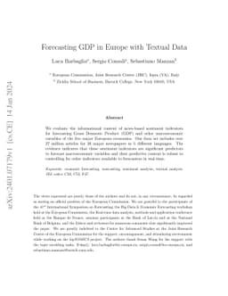 Forecasting GDP in Europe with Textual Data