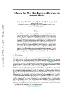Enhanced Few-Shot Class-Incremental Learning via Ensemble Models