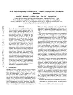 BET: Explaining Deep Reinforcement Learning through The Error-Prone
  Decisions