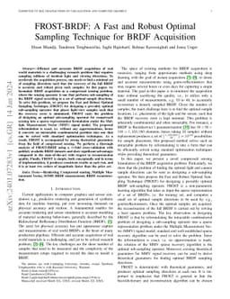 FROST-BRDF: A Fast and Robust Optimal Sampling Technique for BRDF
  Acquisition