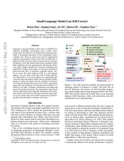Small Language Model Can Self-correct