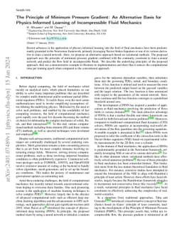 The Principle of Minimum Pressure Gradient: An Alternative Basis for
  Physics-Informed Learning of Incompressible Fluid Mechanics