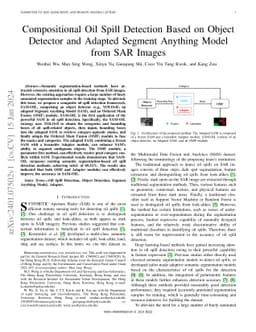 Compositional Oil Spill Detection Based on Object Detector and Adapted
  Segment Anything Model from SAR Images