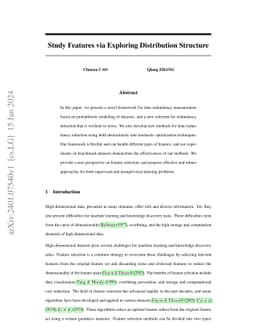 Study Features via Exploring Distribution Structure