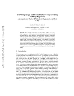 Combining Image- and Geometric-based Deep Learning for Shape Regression:
  A Comparison to Pixel-level Methods for Segmentation in Chest X-Ray