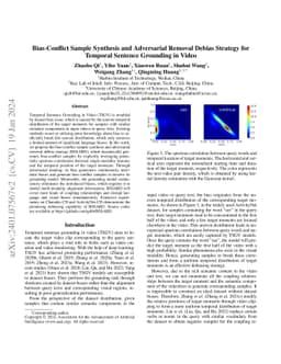 Bias-Conflict Sample Synthesis and Adversarial Removal Debias Strategy
  for Temporal Sentence Grounding in Video