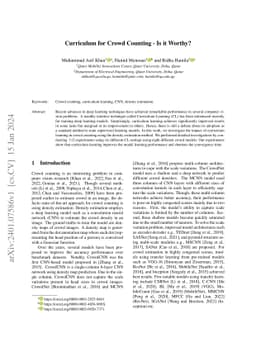 Curriculum for Crowd Counting -- Is it Worthy?