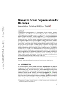 Semantic Scene Segmentation for Robotics