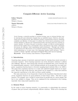 Compute-Efficient Active Learning