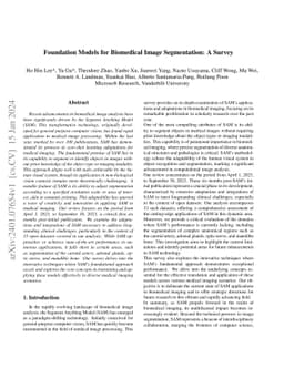 Foundation Models for Biomedical Image Segmentation: A Survey