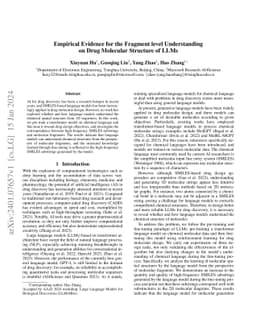 Empirical Evidence for the Fragment level Understanding on Drug
  Molecular Structure of LLMs
