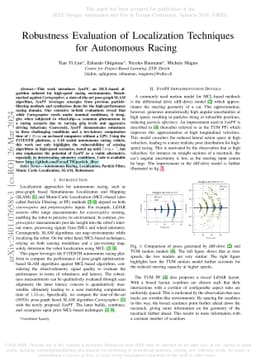 Robustness Evaluation of Localization Techniques for Autonomous Racing
