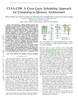 CLSA-CIM: A Cross-Layer Scheduling Approach for Computing-in-Memory
  Architectures