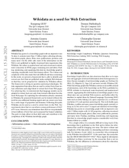 Wikidata as a seed for Web Extraction