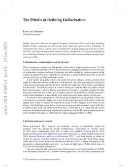 The Pitfalls of Defining Hallucination