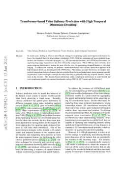 Transformer-based Video Saliency Prediction with High Temporal Dimension
  Decoding