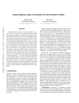 Image Similarity using An Ensemble of Context-Sensitive Models