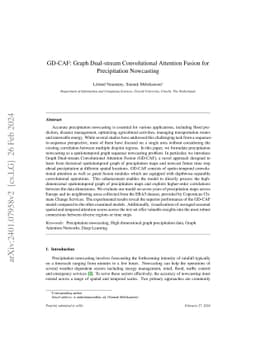 GD-CAF: Graph Dual-stream Convolutional Attention Fusion for
  Precipitation Nowcasting