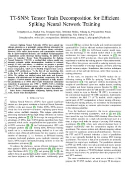 TT-SNN: Tensor Train Decomposition for Efficient Spiking Neural Network
  Training