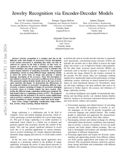 Jewelry Recognition via Encoder-Decoder Models