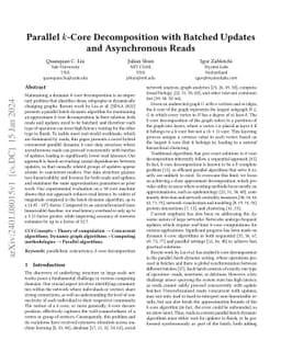 Parallel $k$-Core Decomposition with Batched Updates and Asynchronous
  Reads