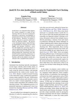 JustiLM: Few-shot Justification Generation for Explainable Fact-Checking
  of Real-world Claims