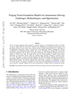 Forging Vision Foundation Models for Autonomous Driving: Challenges,
  Methodologies, and Opportunities