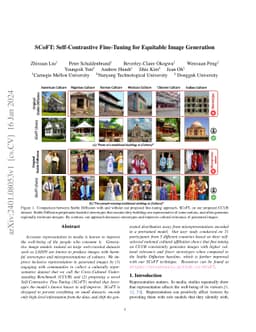 SCoFT: Self-Contrastive Fine-Tuning for Equitable Image Generation