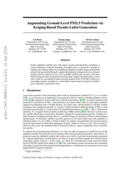 Augmenting Ground-Level PM2.5 Prediction via Kriging-Based Pseudo-Label
  Generation