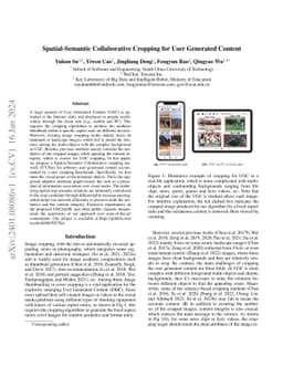 Spatial-Semantic Collaborative Cropping for User Generated Content